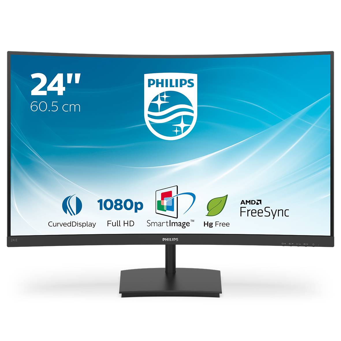 Rca Informatique - image du produit : 241E1SC/00 CURV 23.6IN VA LCD FHD 250CD/3000:1/4MS/HDMI/VGA