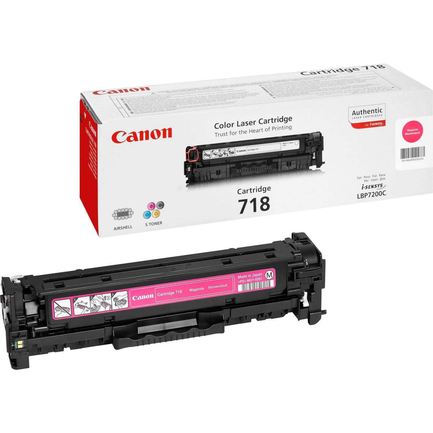 Rca Informatique - Image du produit : CRG 718 MAGENTA CARTRIDGE 2900P F/ LPB 7200CDN