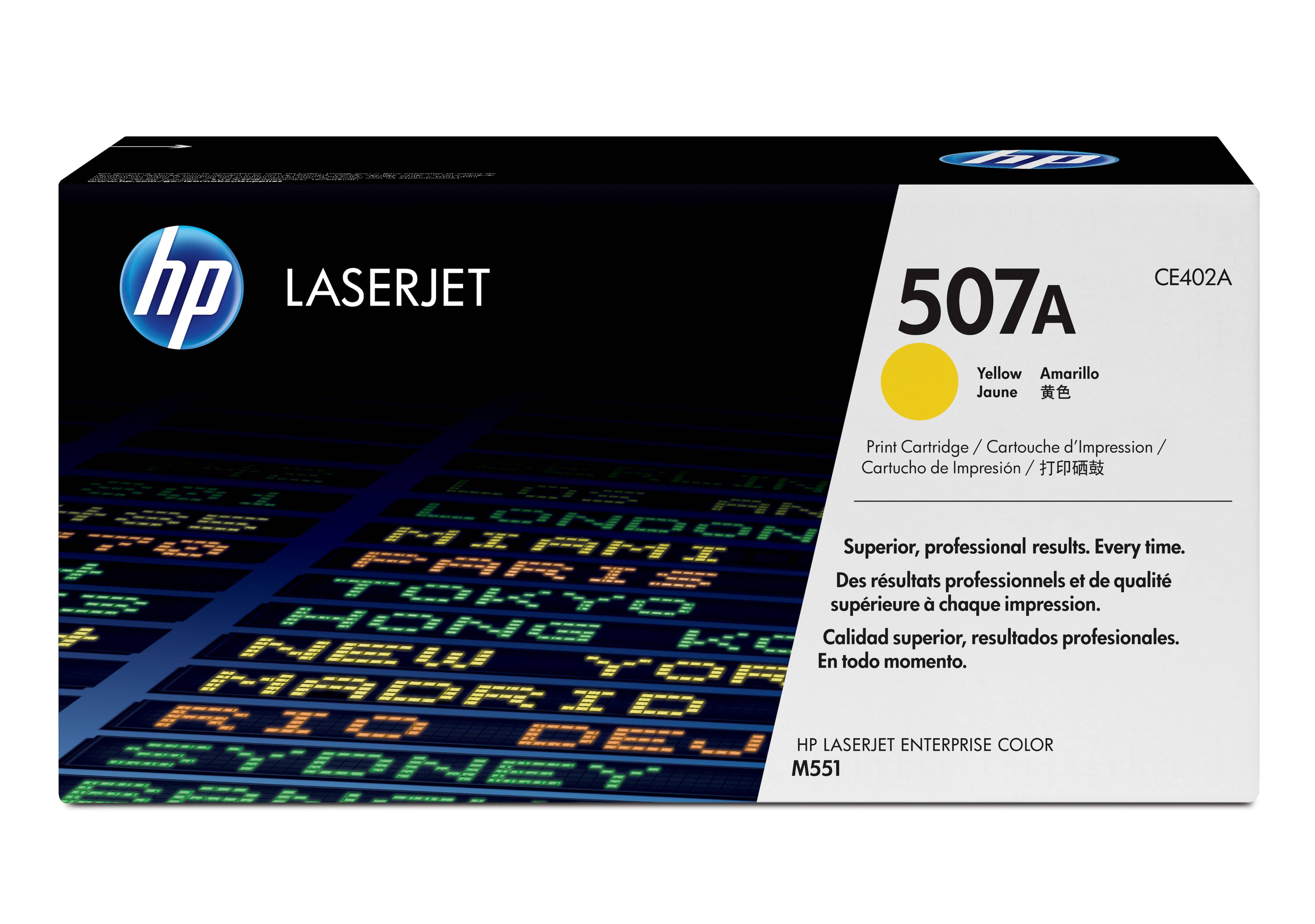 Rca Informatique - Image du produit : TONER CARTRIDGE 507A YELLOW LASERJET