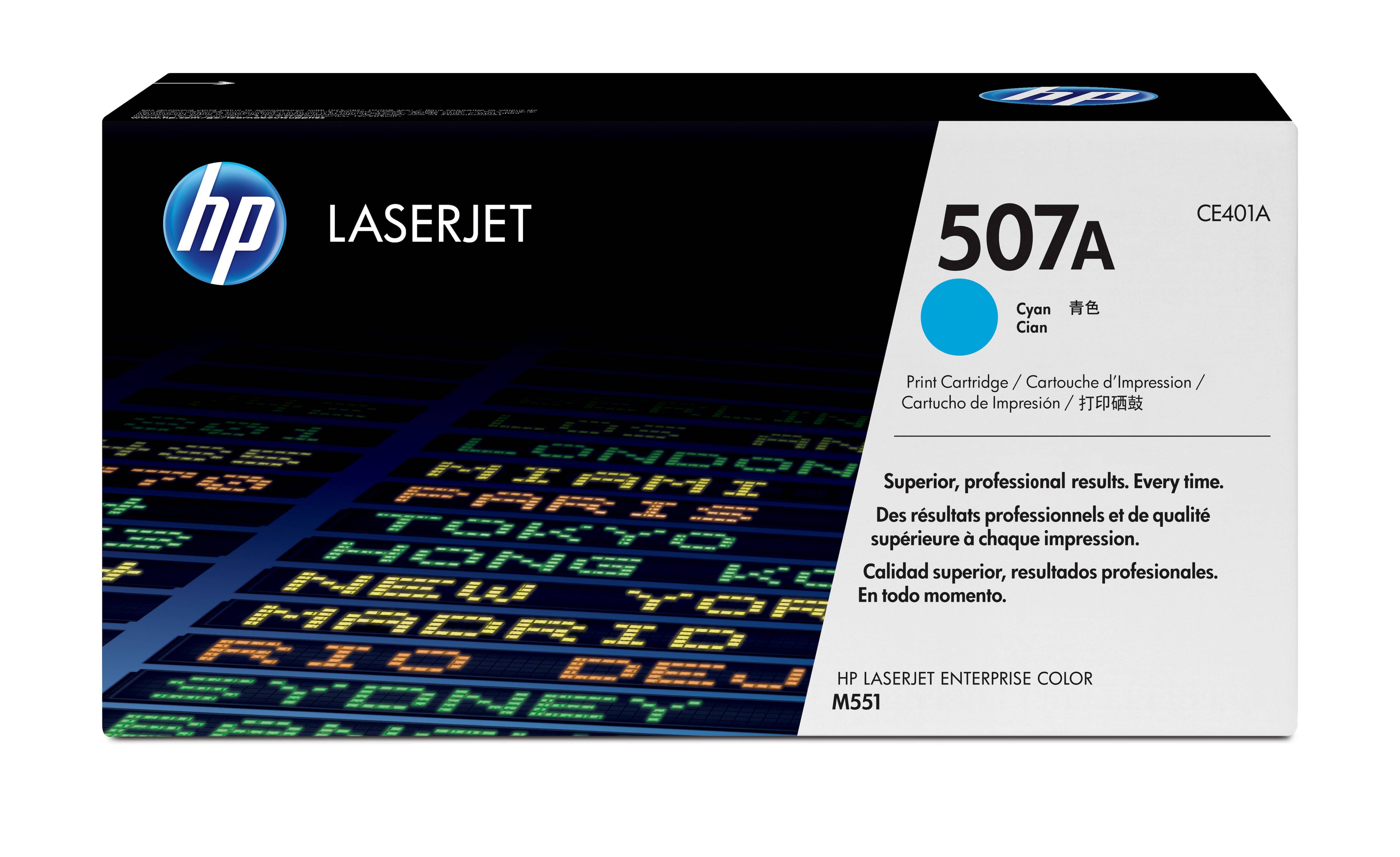 Rca Informatique - Image du produit : TONER CARTRIDGE 507A CYAN LASERJET