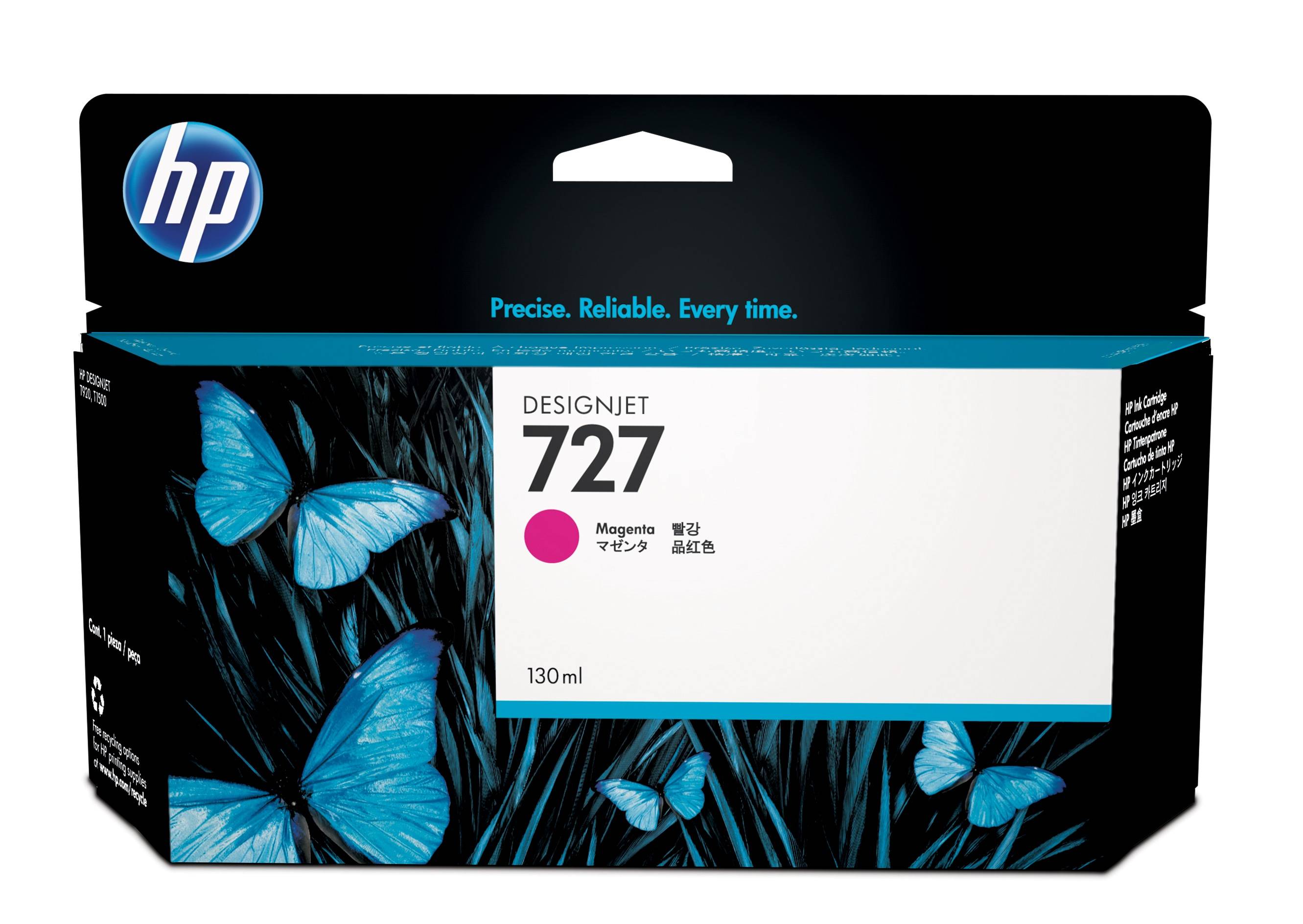 Rca Informatique - Image du produit : INK CARDRIDGE HP 727 130-ML MAGENTA