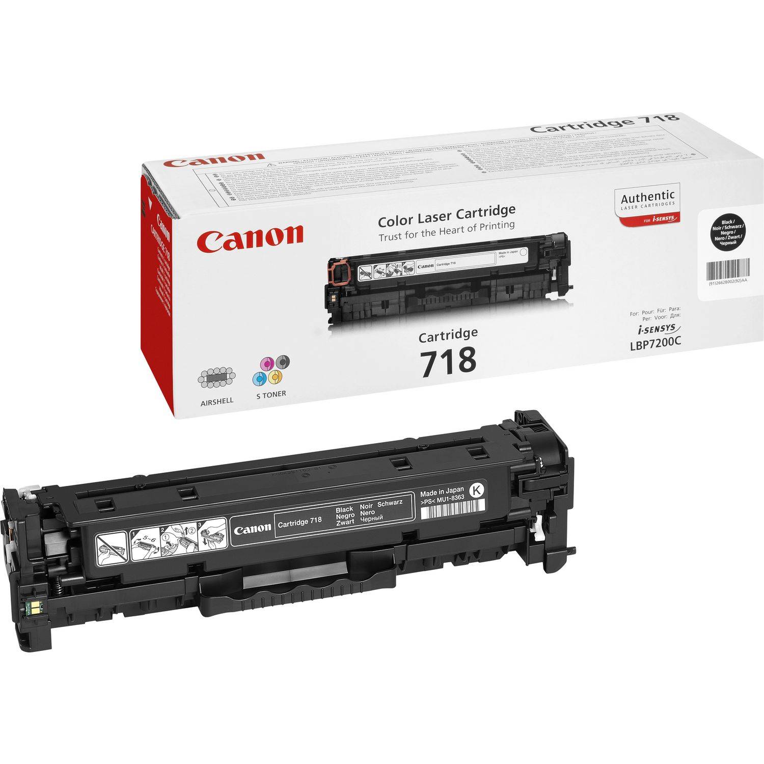 Rca Informatique - image du produit : TONER BLACK CRG 718 F/ LPB 7200CDN