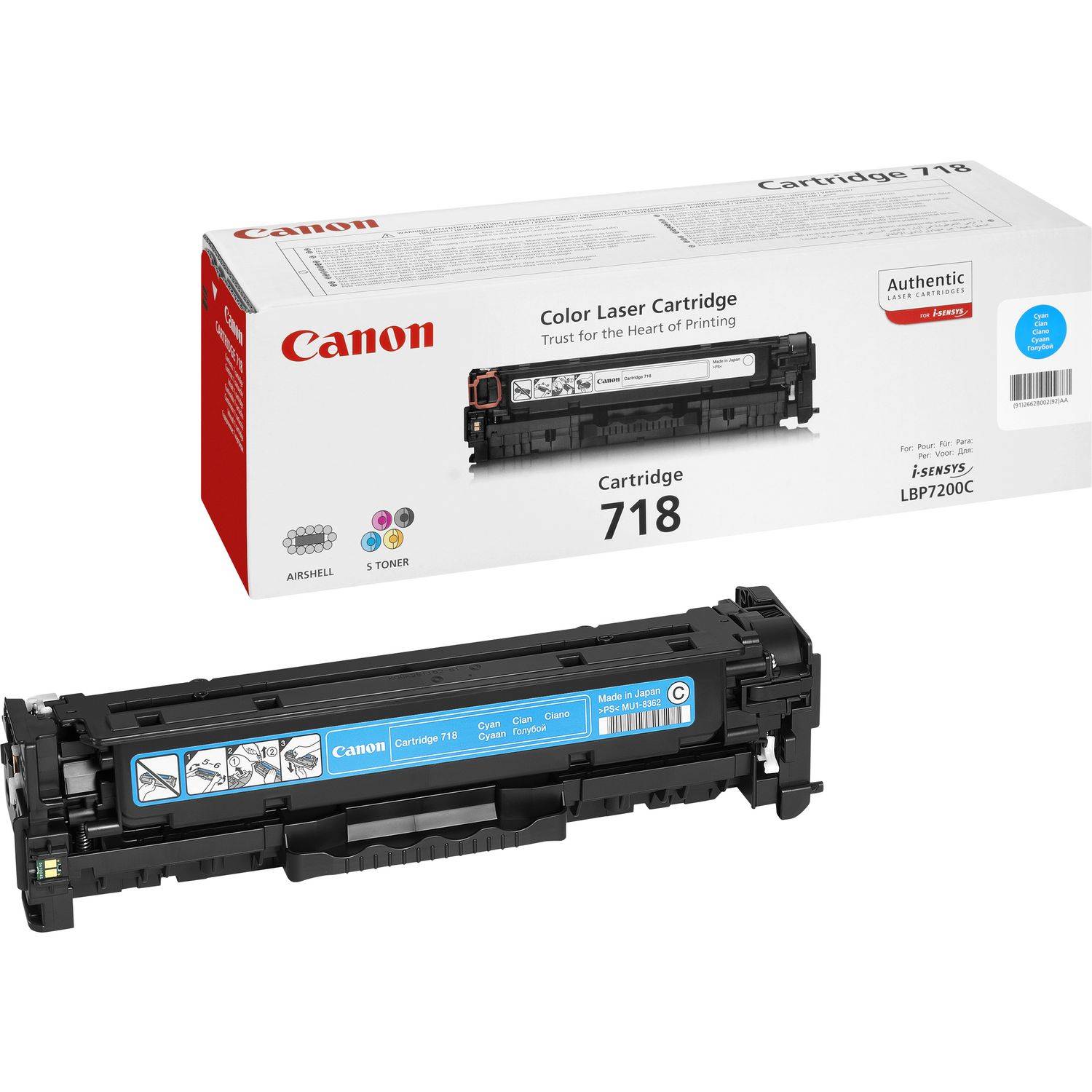 Rca Informatique - Image du produit : TONER CYAN CRG 718 F/ LPB 7200CDN