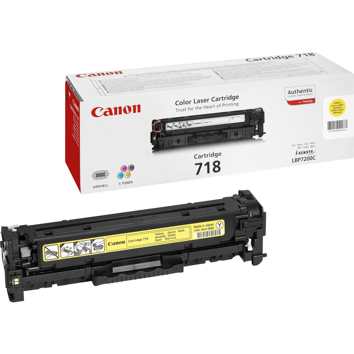 Rca Informatique - Image du produit : TONER YELLOW CRG 718 F/ LPB 7200CDN