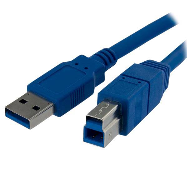 Rca Informatique - image du produit : 1M USB 3.0 A TO B CABLE - USB 3.0 CORD M/M - BACK