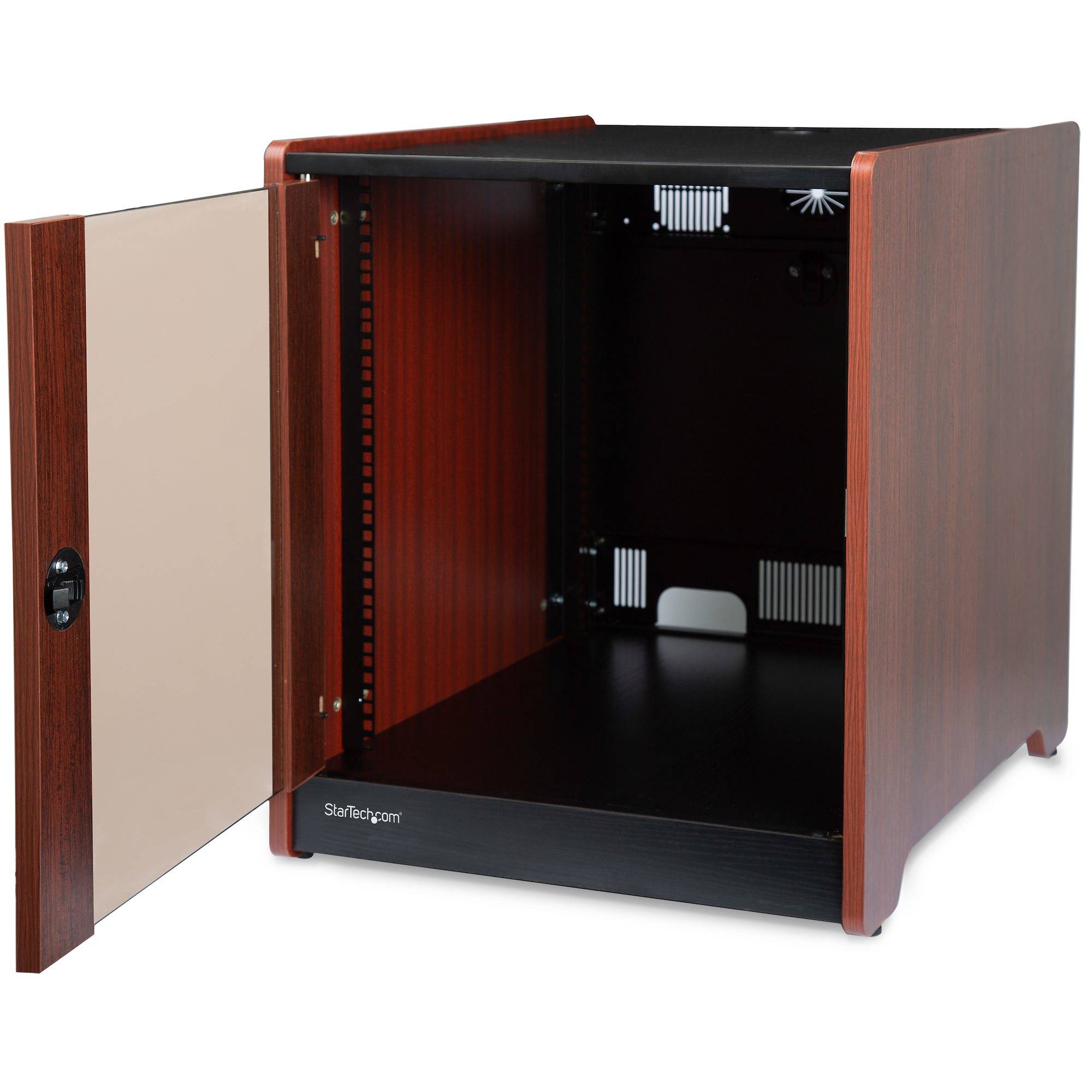 Rca Informatique - image du produit : 12U WOOD ENCLOSED OFFICE SERVER RACK - 300LBS (136KG) CAPACITY