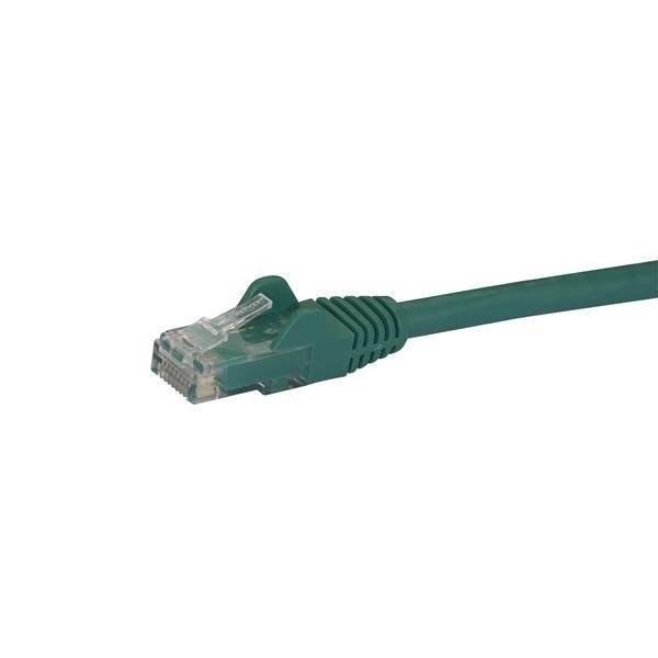 Rca Informatique - image du produit : 1M CAT6 GREEN SNAGLESS GIGABIT ETHERNET RJ45 CBL MALE TO MALE