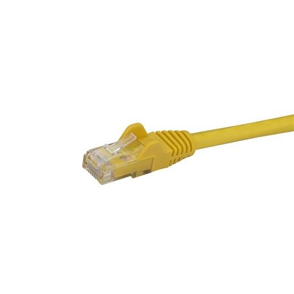 Rca Informatique - image du produit : 2M CAT6 YELLOW SNAGLESS GIGABIT ETHERNET RJ45 CABLE MALE TO MALE