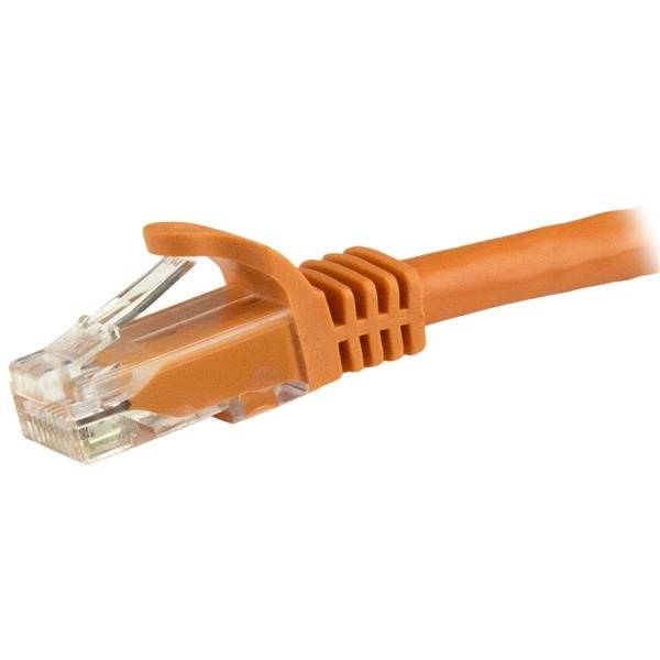 Rca Informatique - image du produit : 5M CAT6 ORANGE SNAGLESS GIGABIT ETHERNET RJ45 CBL MALE TO MALE