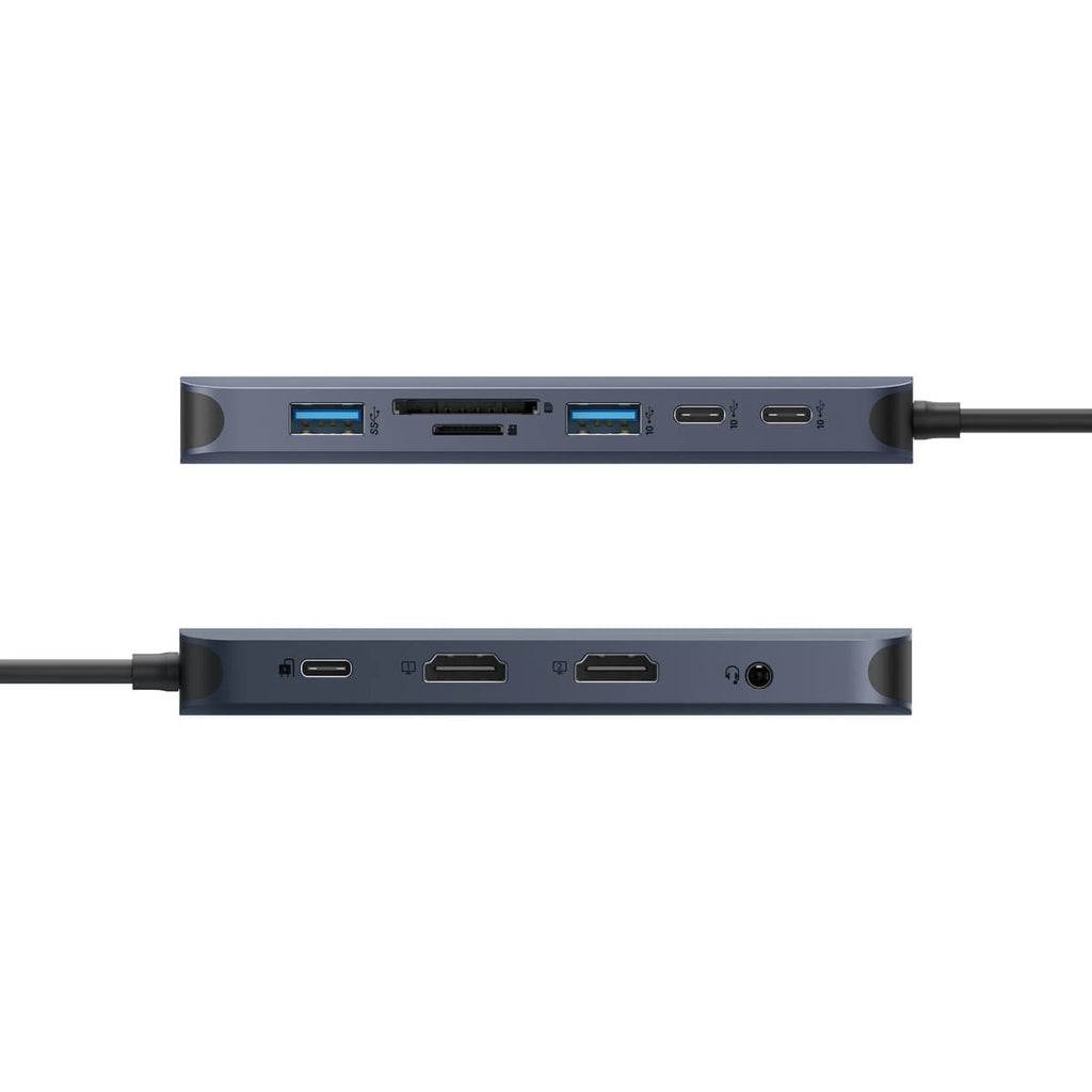 Rca Informatique - image du produit : HYPERDRIVE ECOSMART GEN.2 DUAL HDMI USB-C 11IN1 HUB 140W