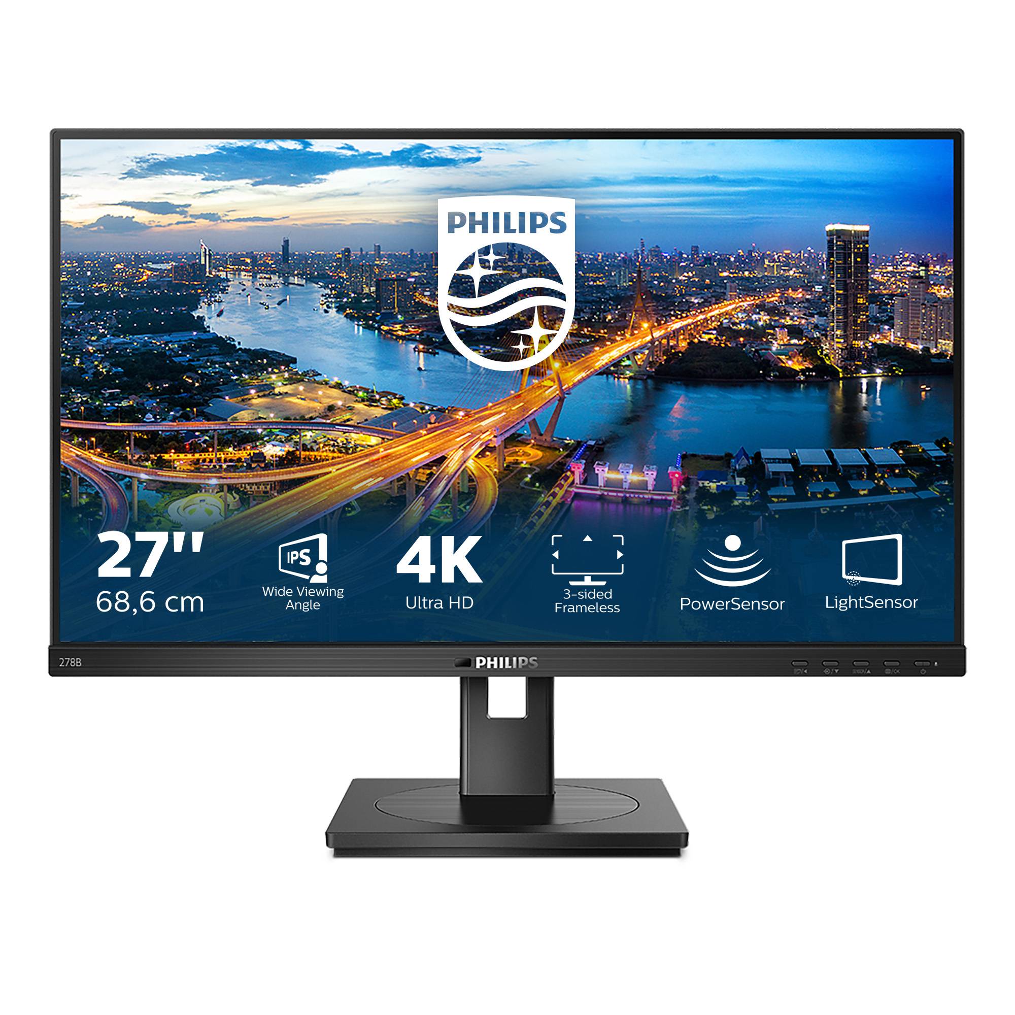 Rca Informatique - image du produit : 278B1/00 27IN IPS 4K UHD 350CD 4MS/2HDMI/DP/4USB 3.2/USB-B/HAS