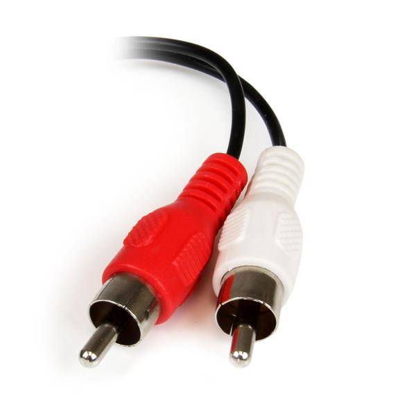 Rca Informatique - image du produit : CABLE ADAPTADOR 15CM DE AUDIO JACK 3.5MM HEMBRA A RCA MACHO