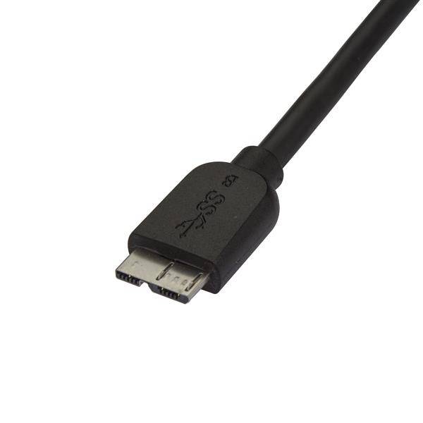 Rca Informatique - image du produit : 0.5M SLIM USB 3.0 MICRO B CABLE USB 3.0 A TO MICRO B M/M - THIN