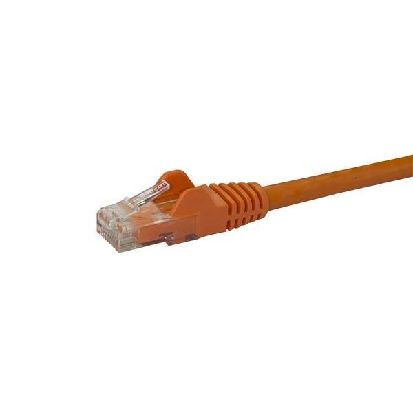 Rca Informatique - image du produit : 2M CAT6 ORANGE SNAGLESS GIGABIT ETHERNET RJ45 CABLE MALE TO MALE