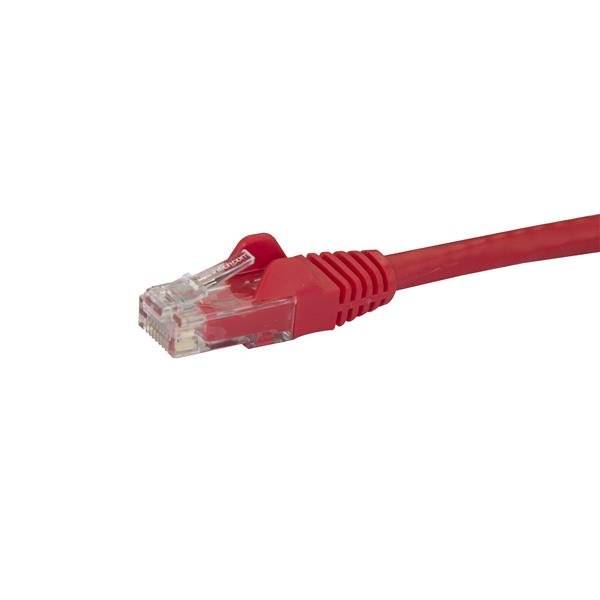 Rca Informatique - image du produit : 2M CAT6 RED SNAGLESS GIGABIT ETHERNET RJ45 CABLE MALE TO MALE