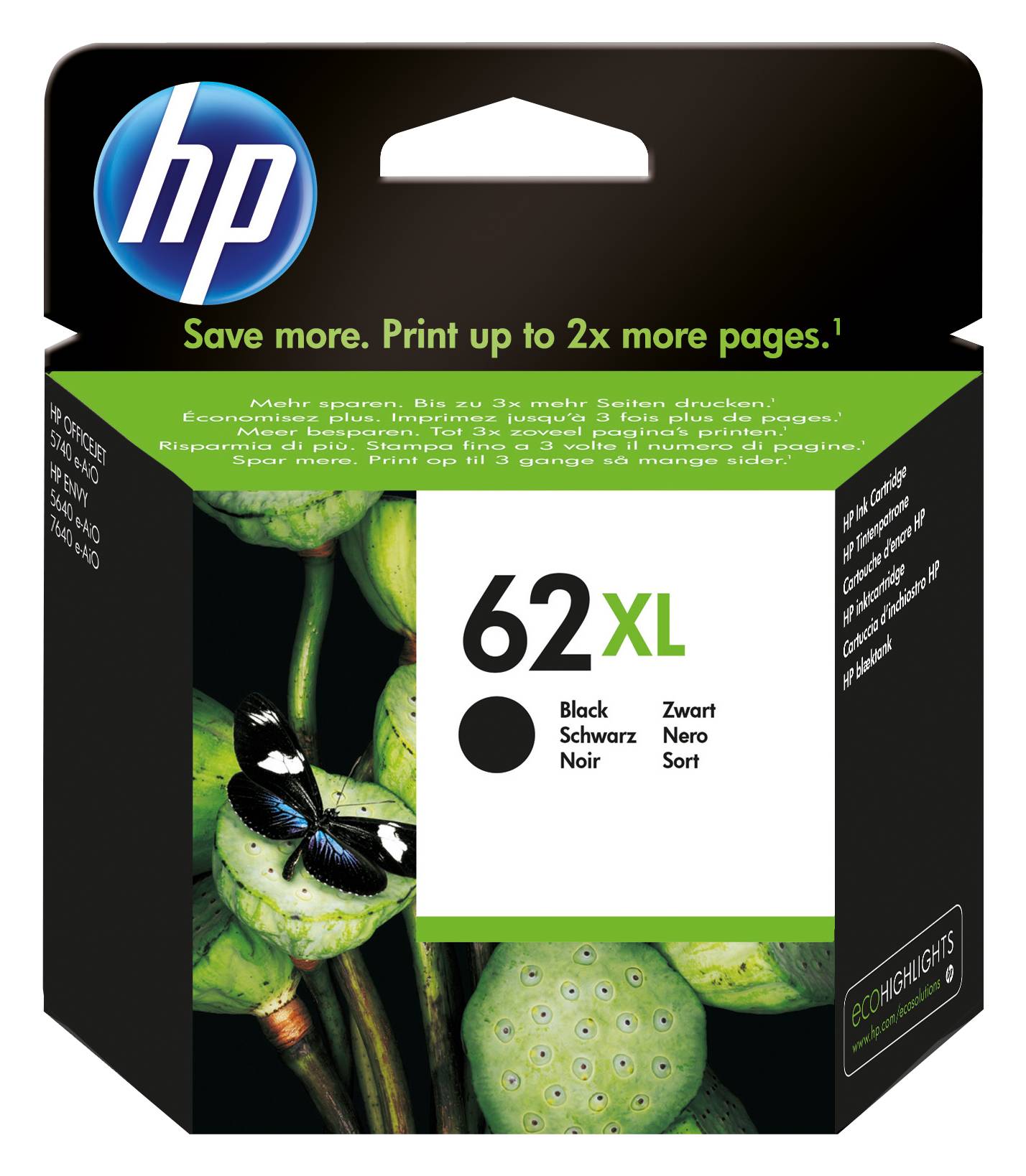 Rca Informatique - Image du produit : INK CARTRIDGE NO 62 XL BLACK BLISTER