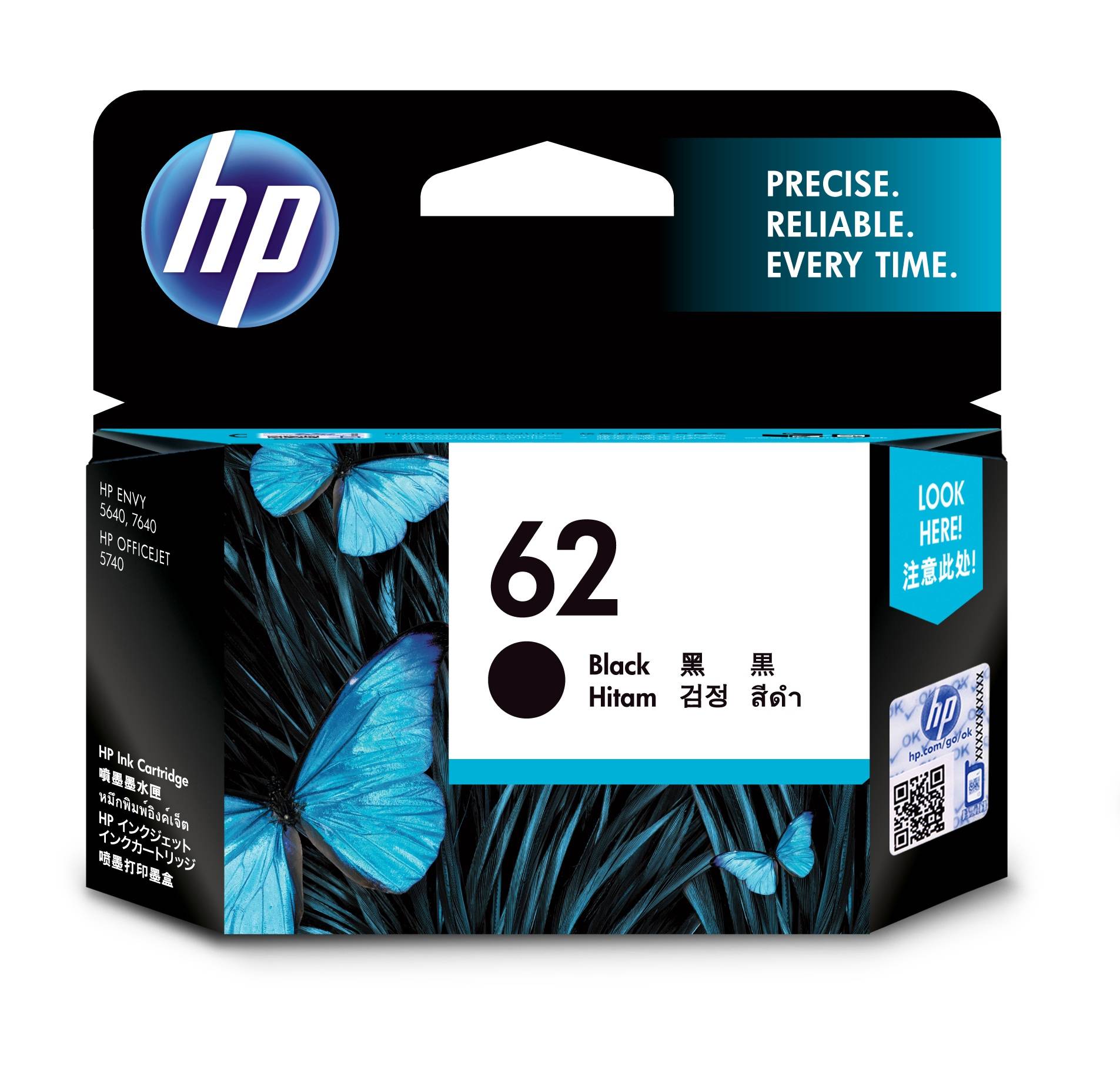 Rca Informatique - Image du produit : INK CARTRIDGE NO 62 BLACK DE/FR/BE/NL/UK/SE