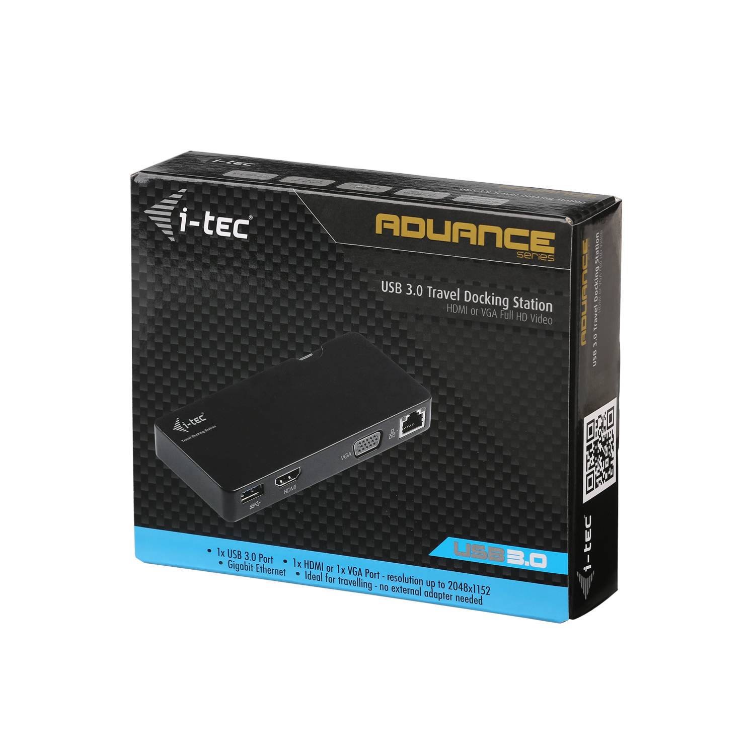 Rca Informatique - image du produit : I-TEC TRAVEL DOCKING STATION USB 3.0 ADVANCE HDMI OR VGA