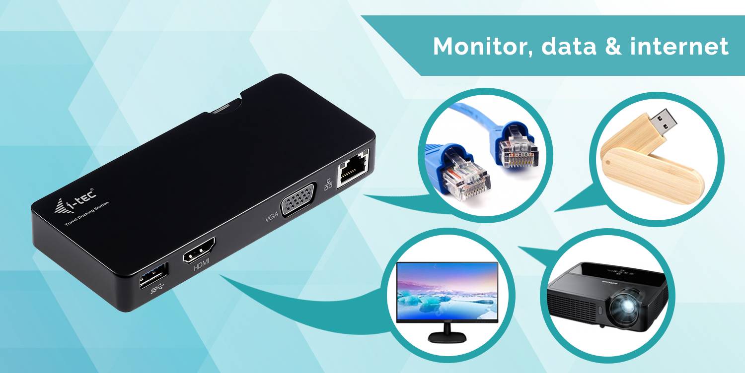 Rca Informatique - image du produit : I-TEC TRAVEL DOCKING STATION USB 3.0 ADVANCE HDMI OR VGA