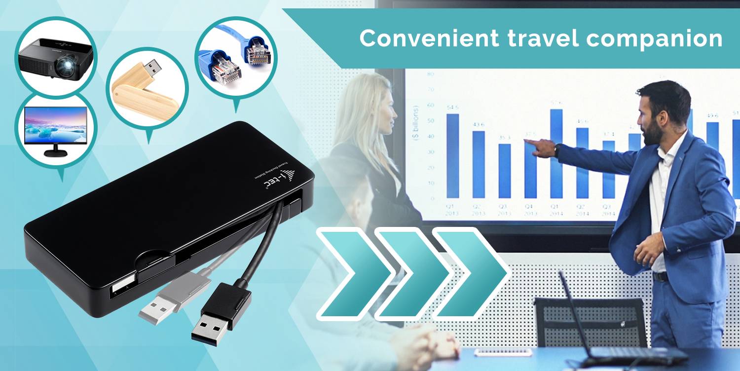 Rca Informatique - image du produit : I-TEC TRAVEL DOCKING STATION USB 3.0 ADVANCE HDMI OR VGA