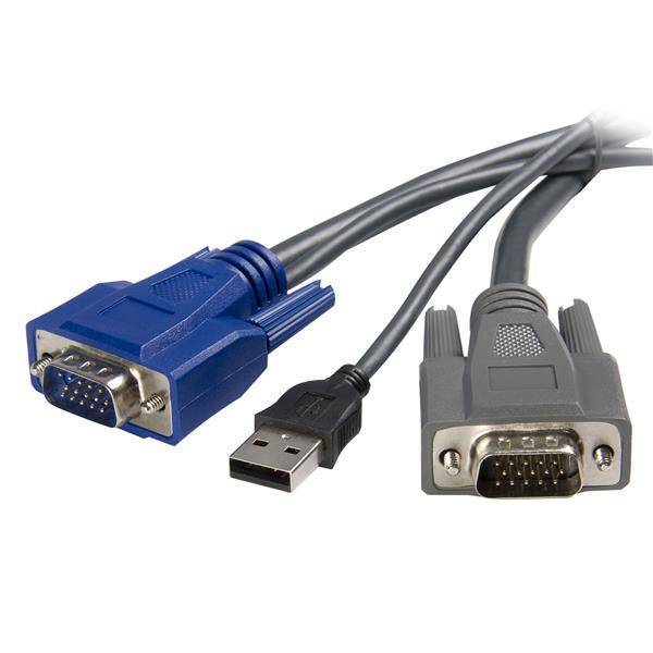 Rca Informatique - image du produit : CABLE KVM ULTRAFIN 2 EN 1 USB VGA -18M