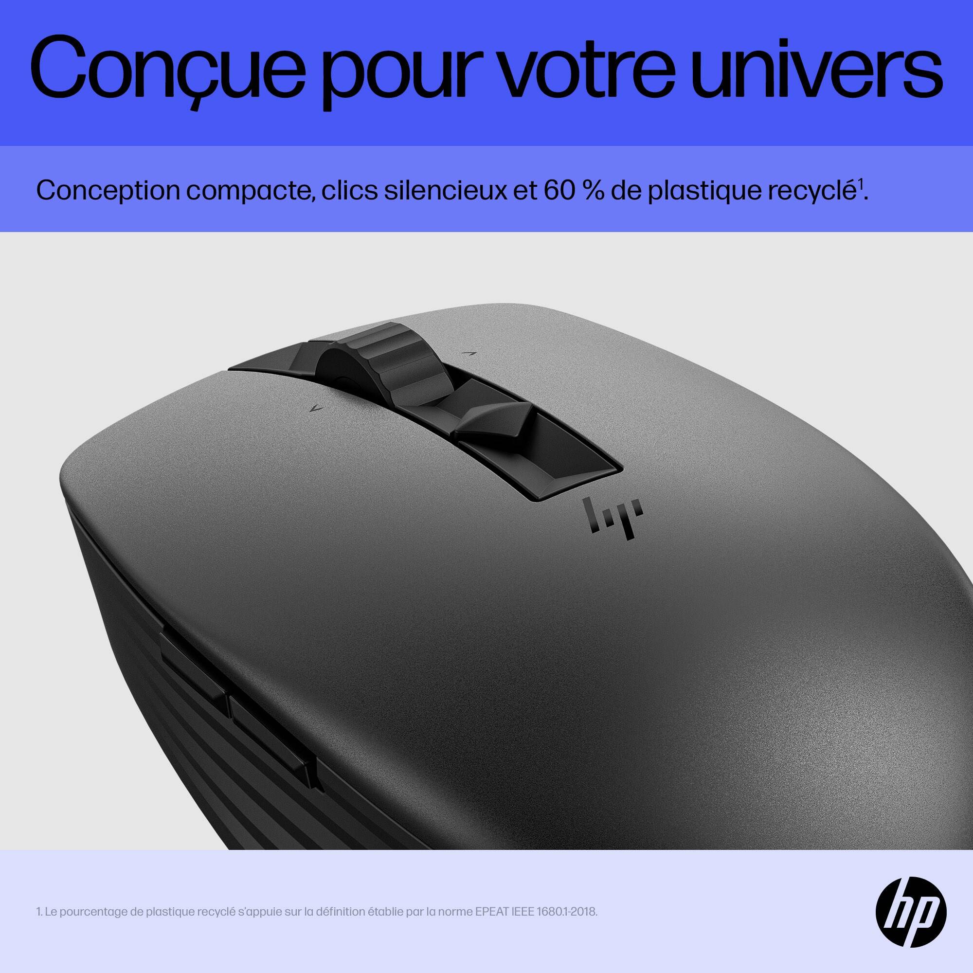 Rca Informatique - image du produit : HP 715 RECHARGEABLE SILENT BLUETOOTH MOUSE