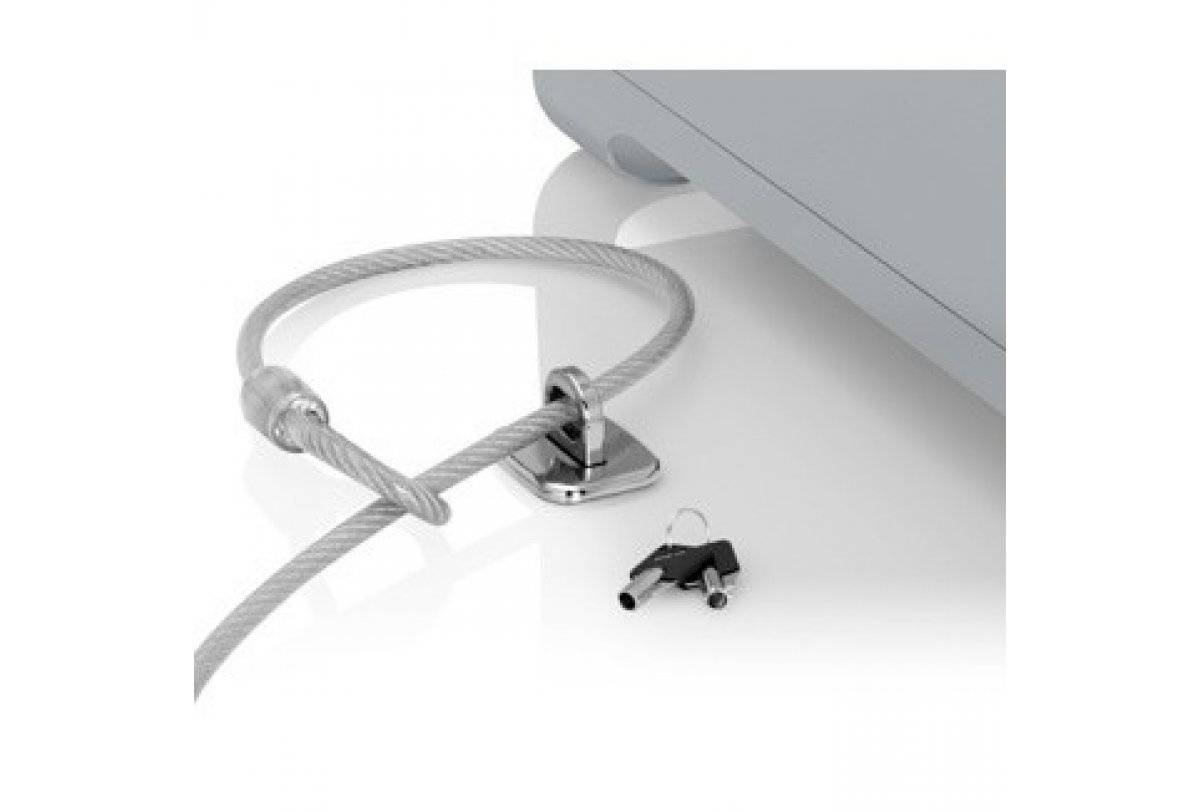 Rca Informatique - image du produit : UNIVERSAL SECURITY CABLE LOCK T-BAR W/ SECURITY TRAP SILVER