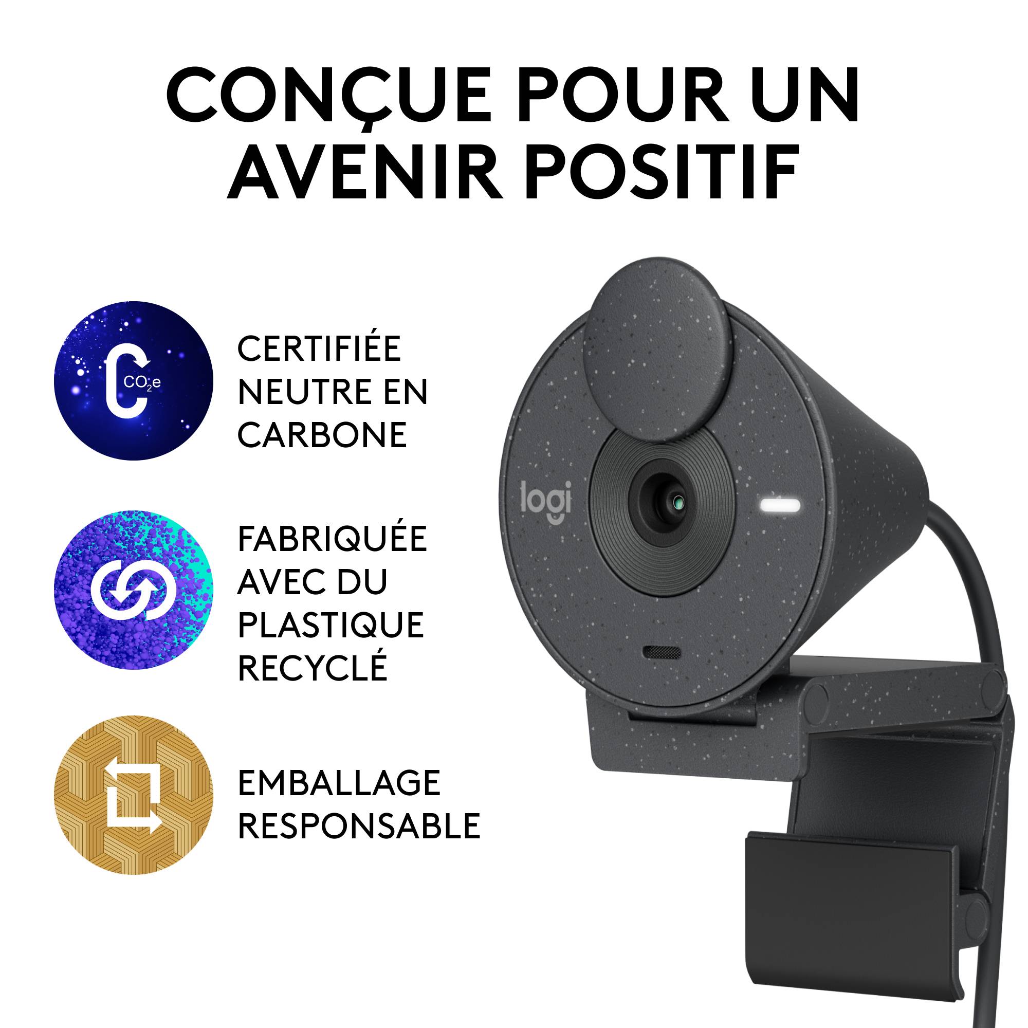 Rca Informatique - image du produit : BRIO 300 FULL HD WEBCAM -GRAPHITE-EMEA28-935