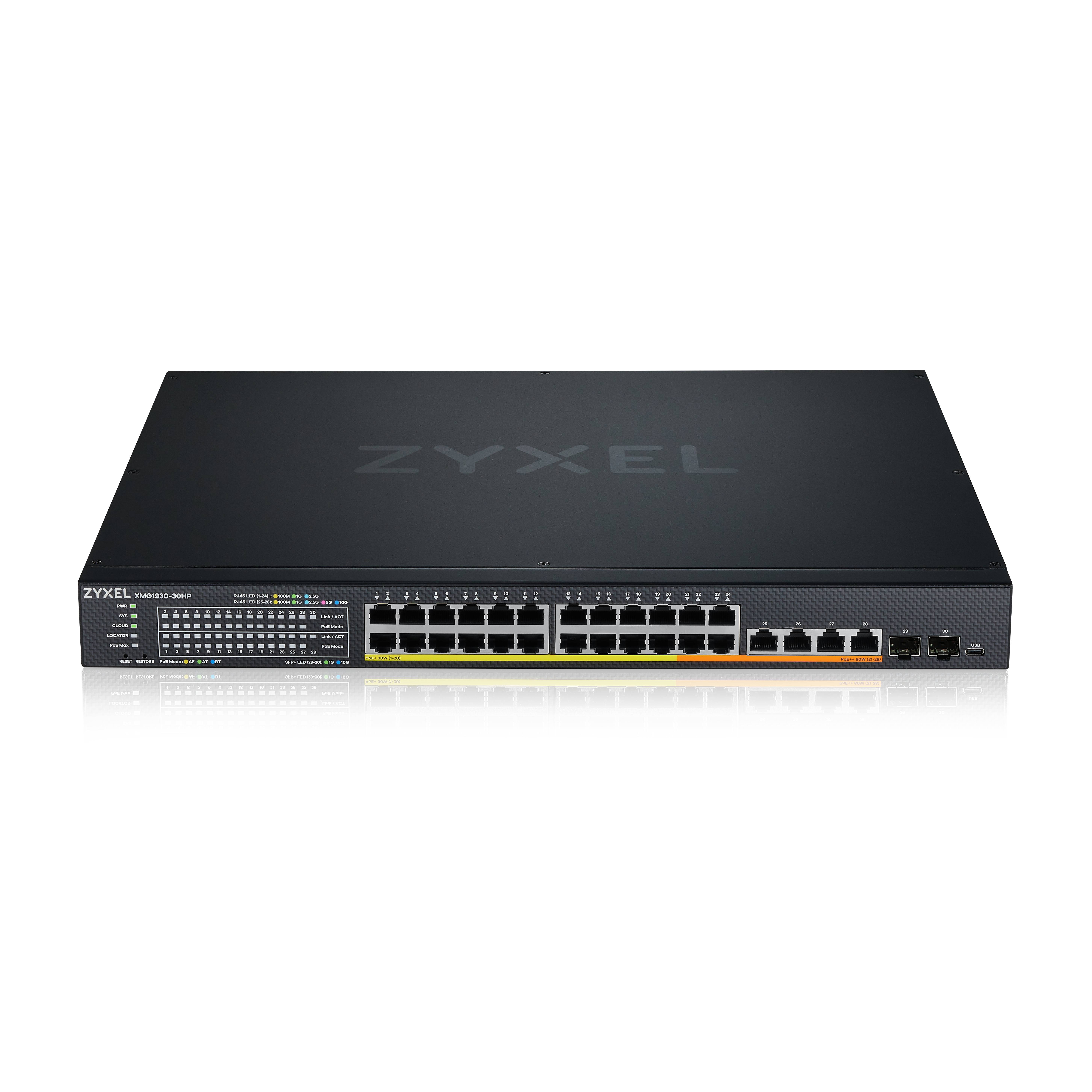 Rca Informatique - Image du produit : 24-P POE SMART MANAGED SWITCH 2.5G L2 700W 22X1G 4X10G 2XSFP+