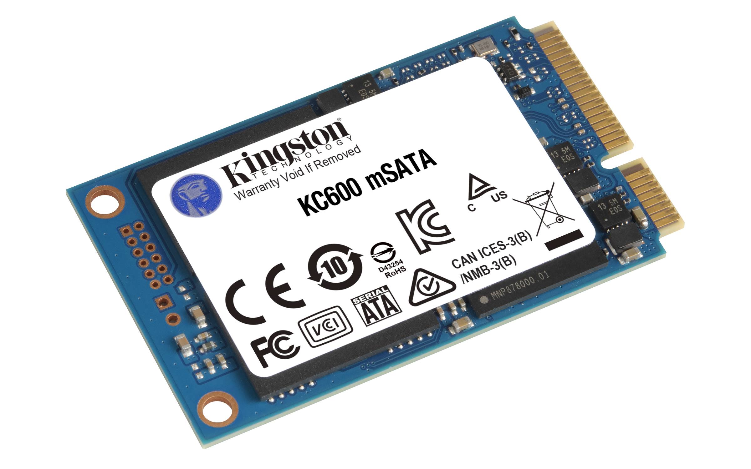 Rca Informatique - image du produit : 1024GB KC600MS SATA3 MSATA SSD ONLY DRIVE