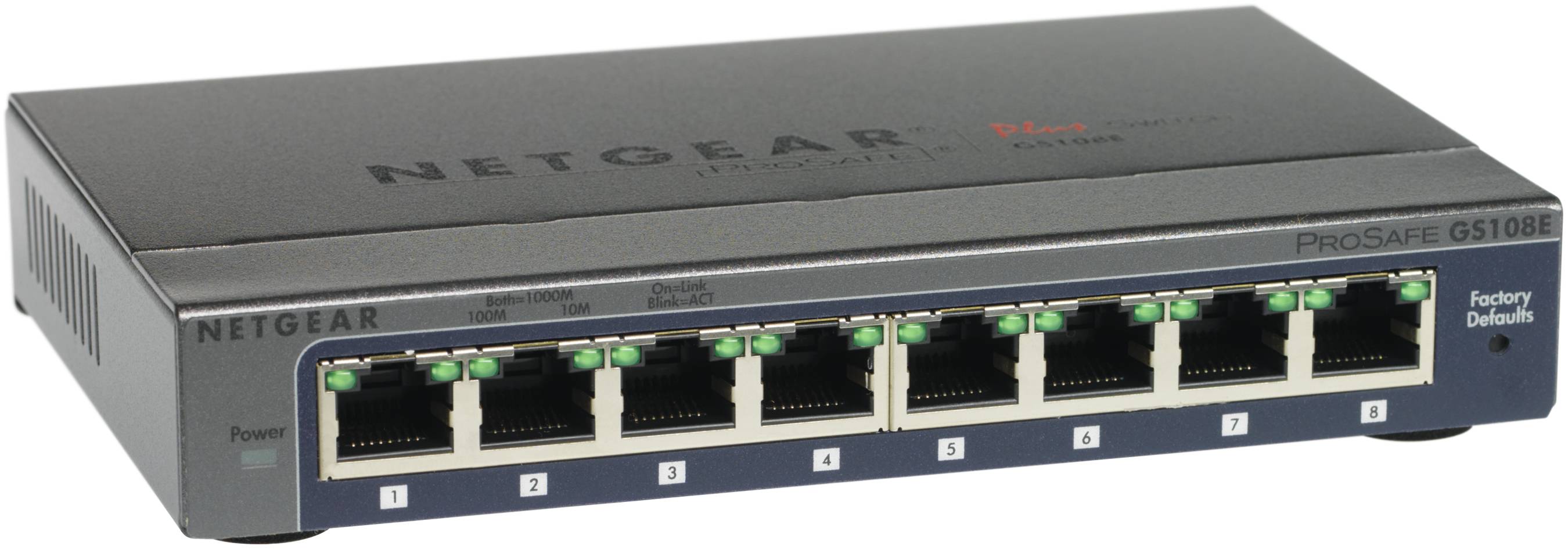 Rca Informatique - image du produit : PROSAFE PLUS SWITCH 8-PORT GS108EV3