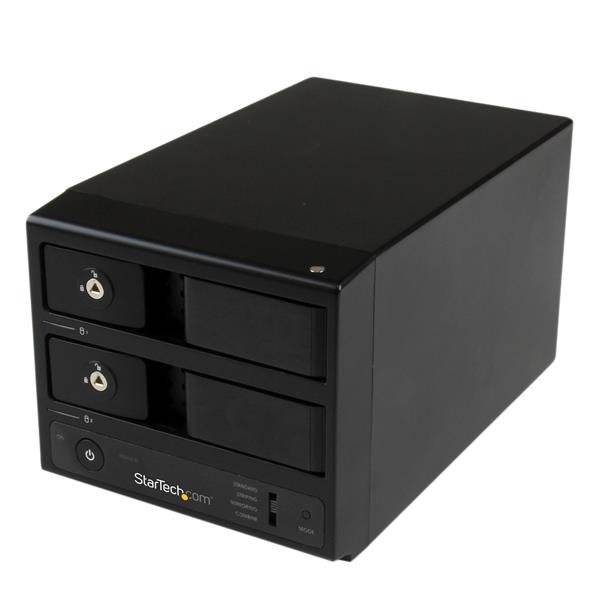 Rca Informatique - Image du produit : BOITIER USB 3.0 / ESATA 2X HDD SATA 3.5 - UASP ET SATA 6GB/S