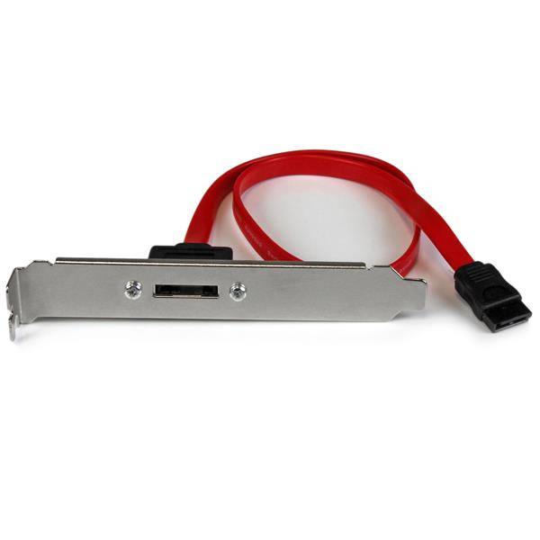 Rca Informatique - image du produit : ADAPTATEUR SLOT / EQUERRE SATA VERS ESATA  1 PORT - 45CM