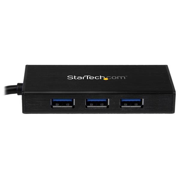 Rca Informatique - image du produit : HUB USB 3.0  3 PORTS AVEC ADAPTATEUR GBE ET CABLE INTGR  I