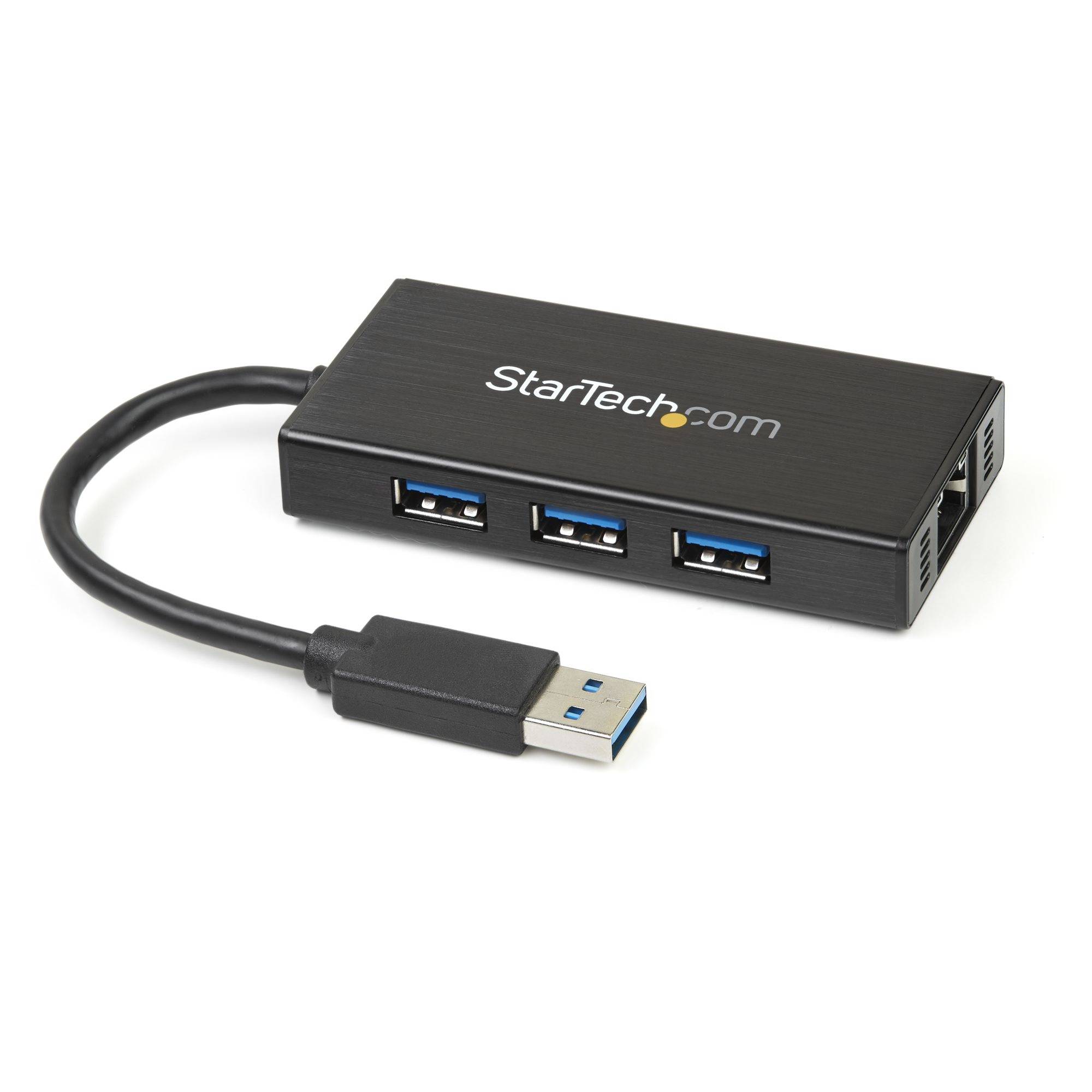 Rca Informatique - image du produit : HUB USB 3.0  3 PORTS AVEC ADAPTATEUR GBE ET CABLE INTGR  I