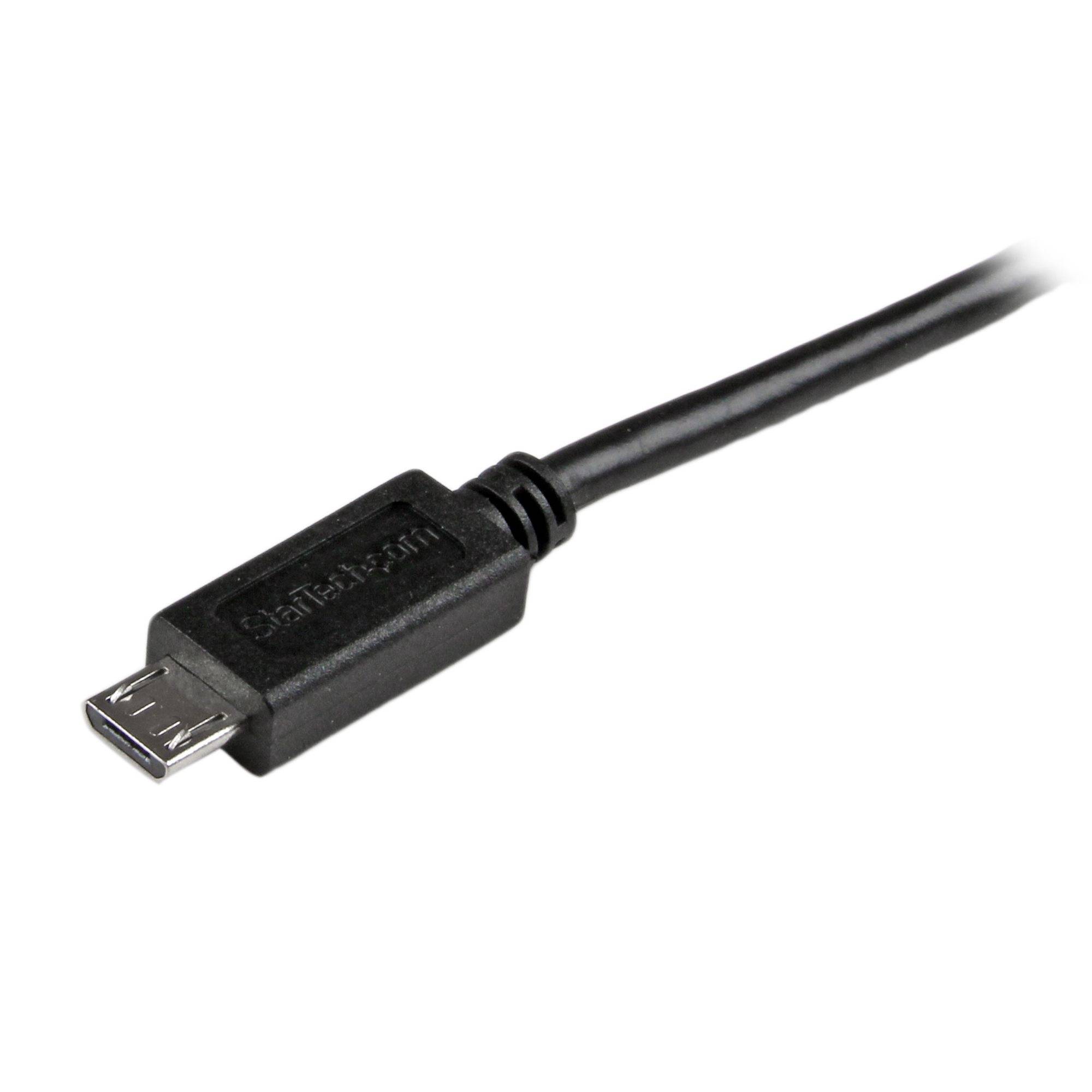 Rca Informatique - image du produit : CABLE CHARGE / SYNCHRONISATION USB A VERS MICRO B MINCE 1M NOIR