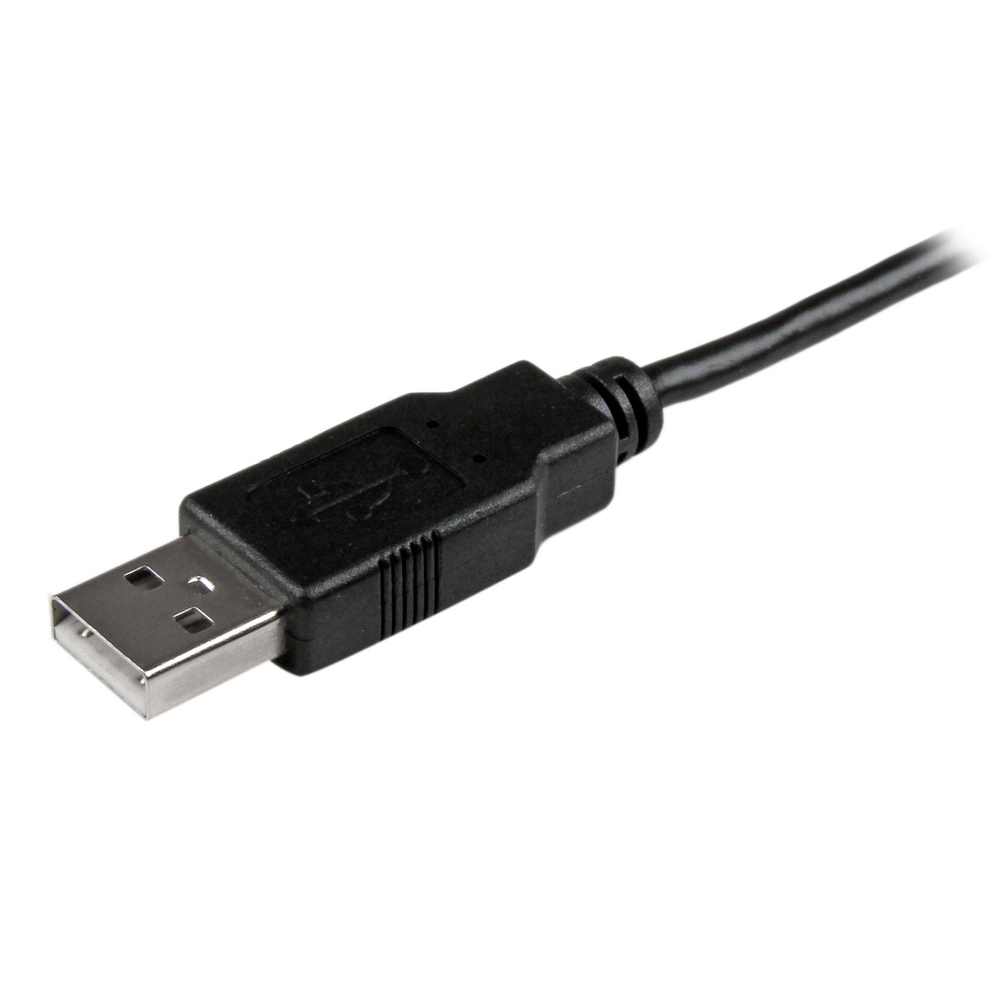 Rca Informatique - image du produit : CABLE CHARGE / SYNCHRONISATION USB A VERS MICRO B MINCE 1M NOIR