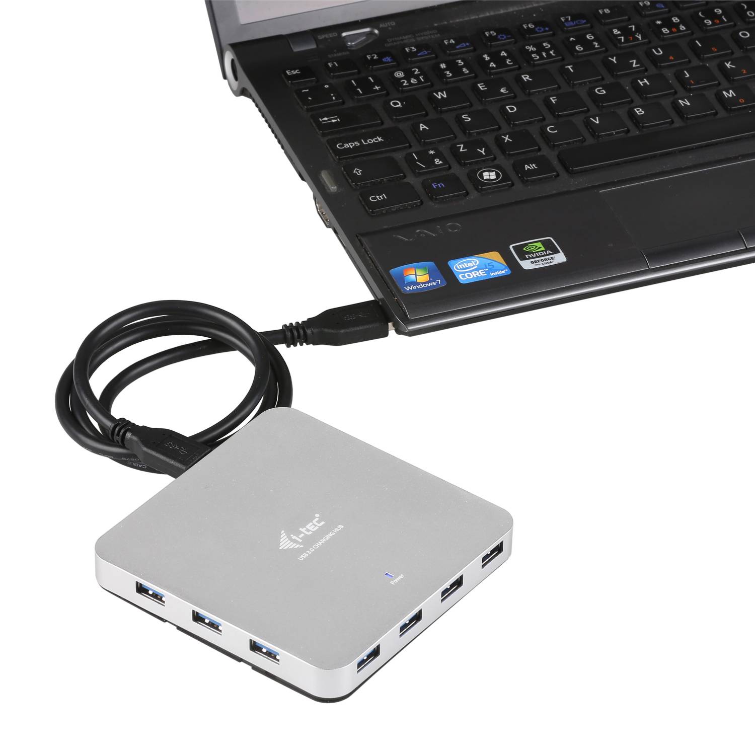 Rca Informatique - image du produit : I-TEC METAL ACTIVE HUB 10 PORT USB 3.0 WITH PS WIN MAC OS