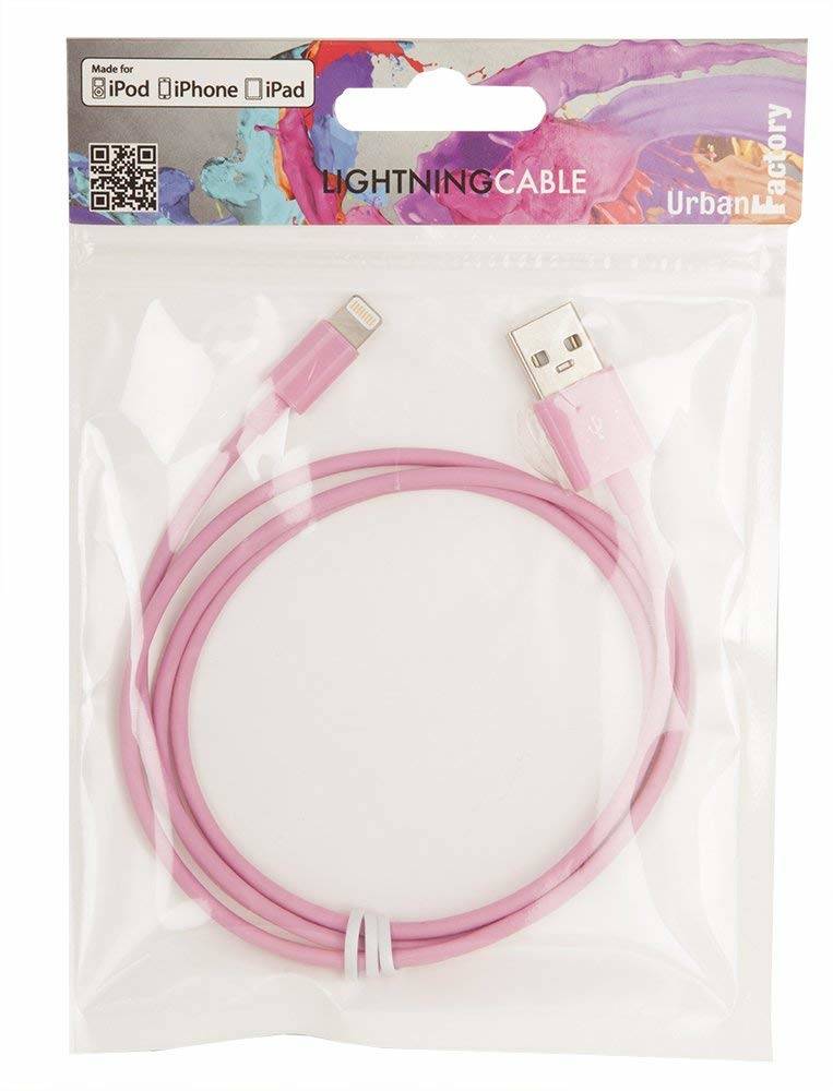 Rca Informatique - image du produit : CABLE LIGHTNING MFI ROSE 1M