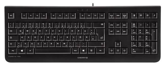 Rca Informatique - image du produit : CHERRY KC 1000 BLACK KEYBOARD USB SWISS