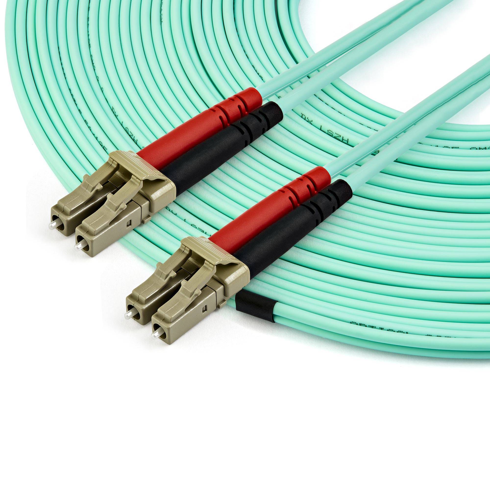 Rca Informatique - image du produit : 15M OM4 FIBER OPTIC PATCH CORD AQUA - LC/LC - 50/125 - 40/100GB