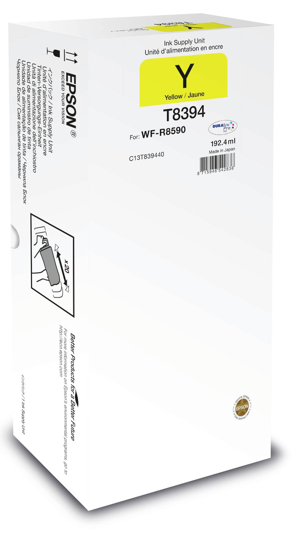 Rca Informatique - Image du produit : WF-R8590 YELLOW XL INK WORKFORCE PRO - SUPPLY UNIT