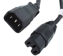 Rca Informatique - Image du produit : 2M POWER CABLE - PDU TO SWITCH IEC C14(M)-IEC C15(F)