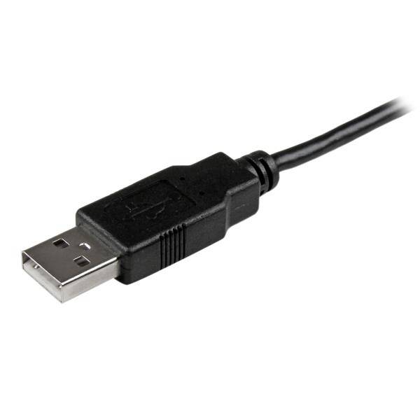 Rca Informatique - image du produit : CABLE CHARGE / SYNCHRONISATION USB A A MICRO B MINCE 15CM NOIR