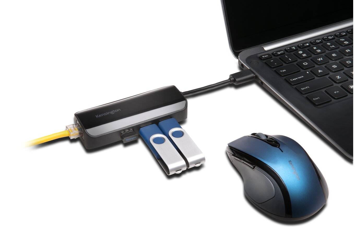 Rca Informatique - image du produit : ADAPTATEUR ETHERNET + HUB 3 PORTS USB 3.0
