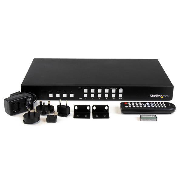 Rca Informatique - image du produit : MATRICE HDMI 4X4 -SWITCH ET REPARTITEUR HDMI MUR DCRANS