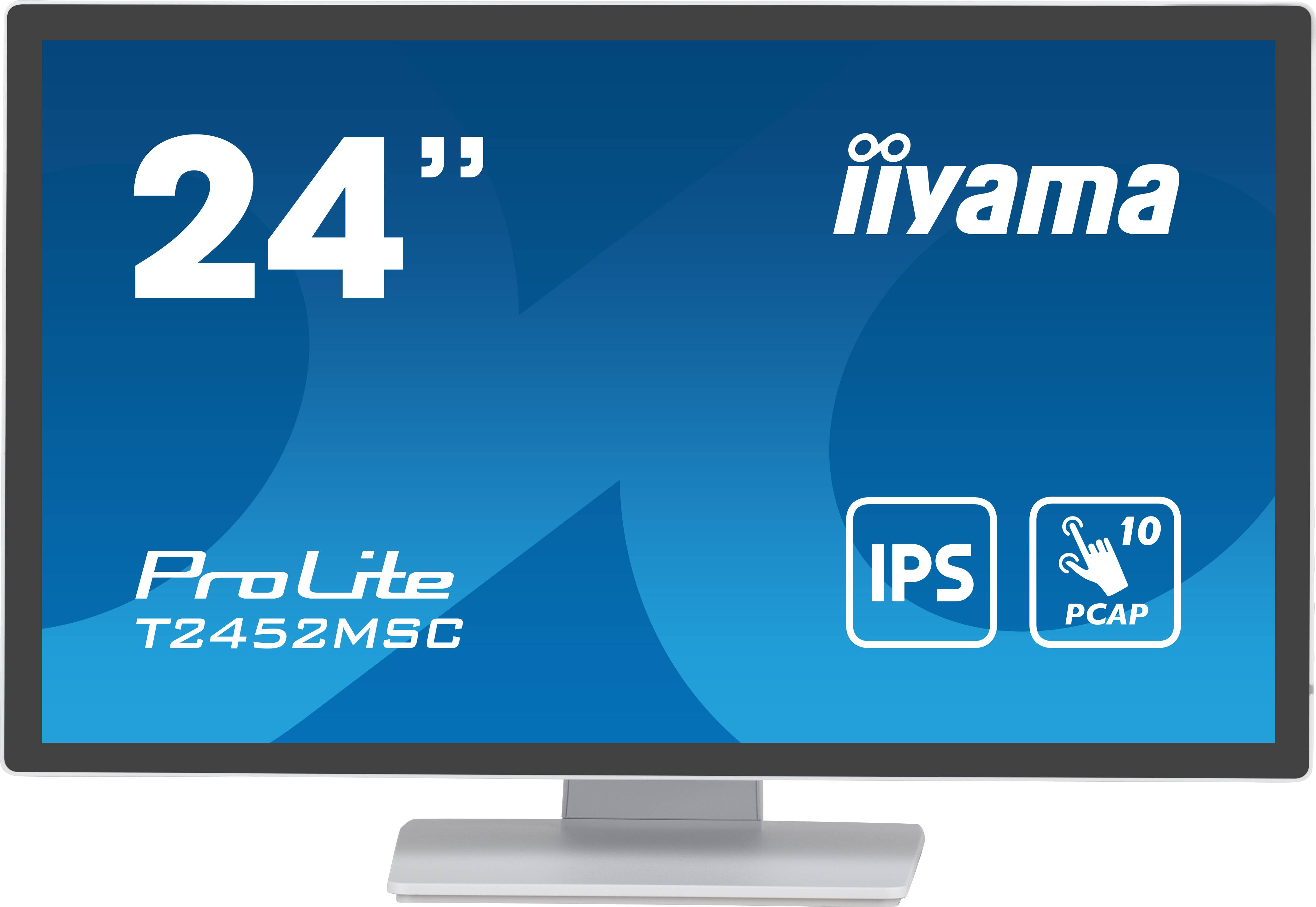 Rca Informatique - image du produit : T2452MSC-W1 23.8IN CAPACI TOUCH IPS FHD/400CD/5MS/HDMI/DP/WHITE