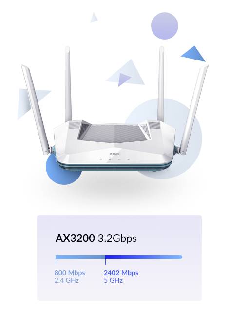 Rca Informatique - image du produit : EAGLE PRO AI AX3200 SMART ROUTER WIFI 6 WITH AX3200 SPEEDS