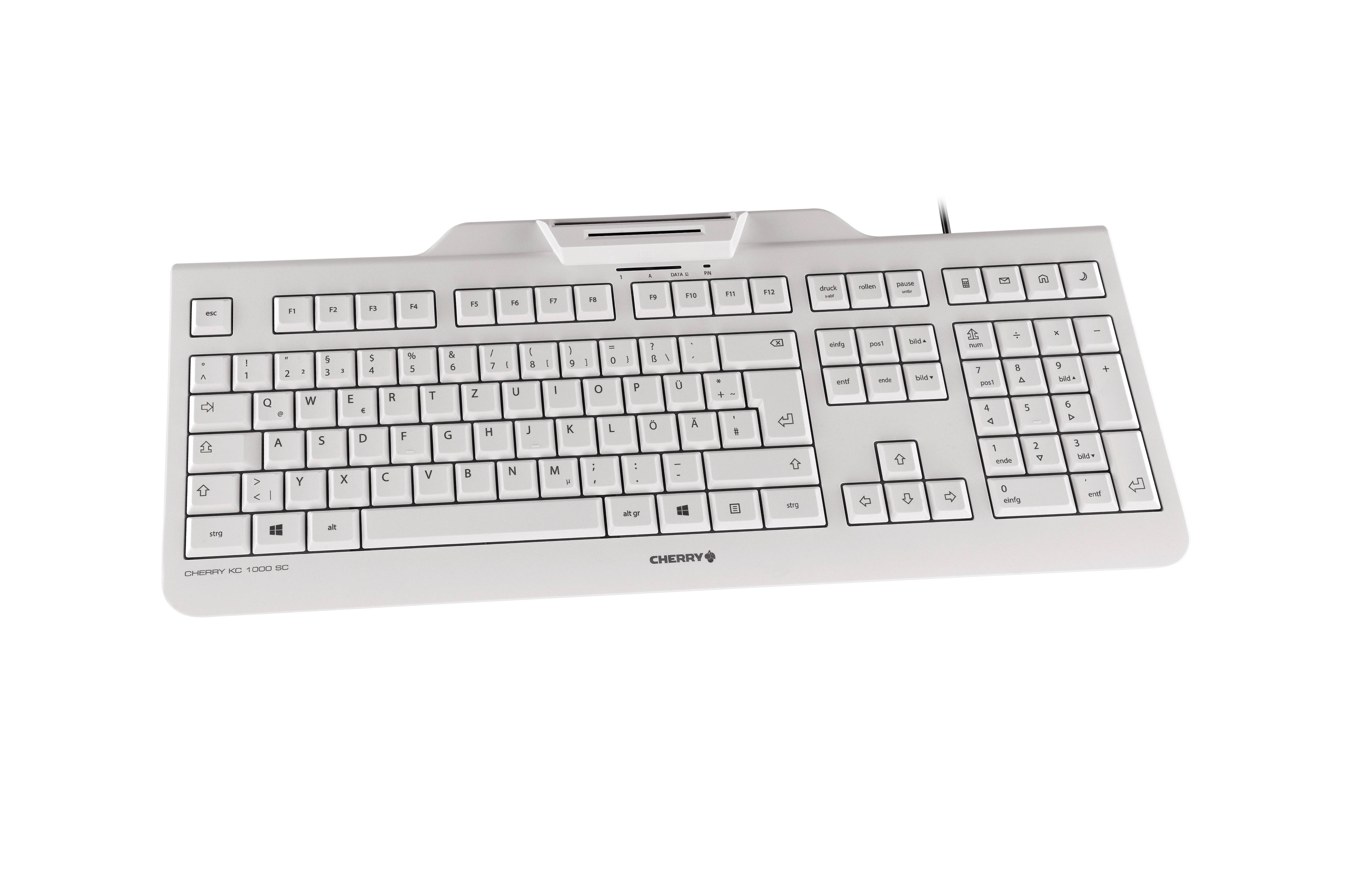 Rca Informatique - image du produit : CHERRY KC 1000 SC WHITE-GREY USB