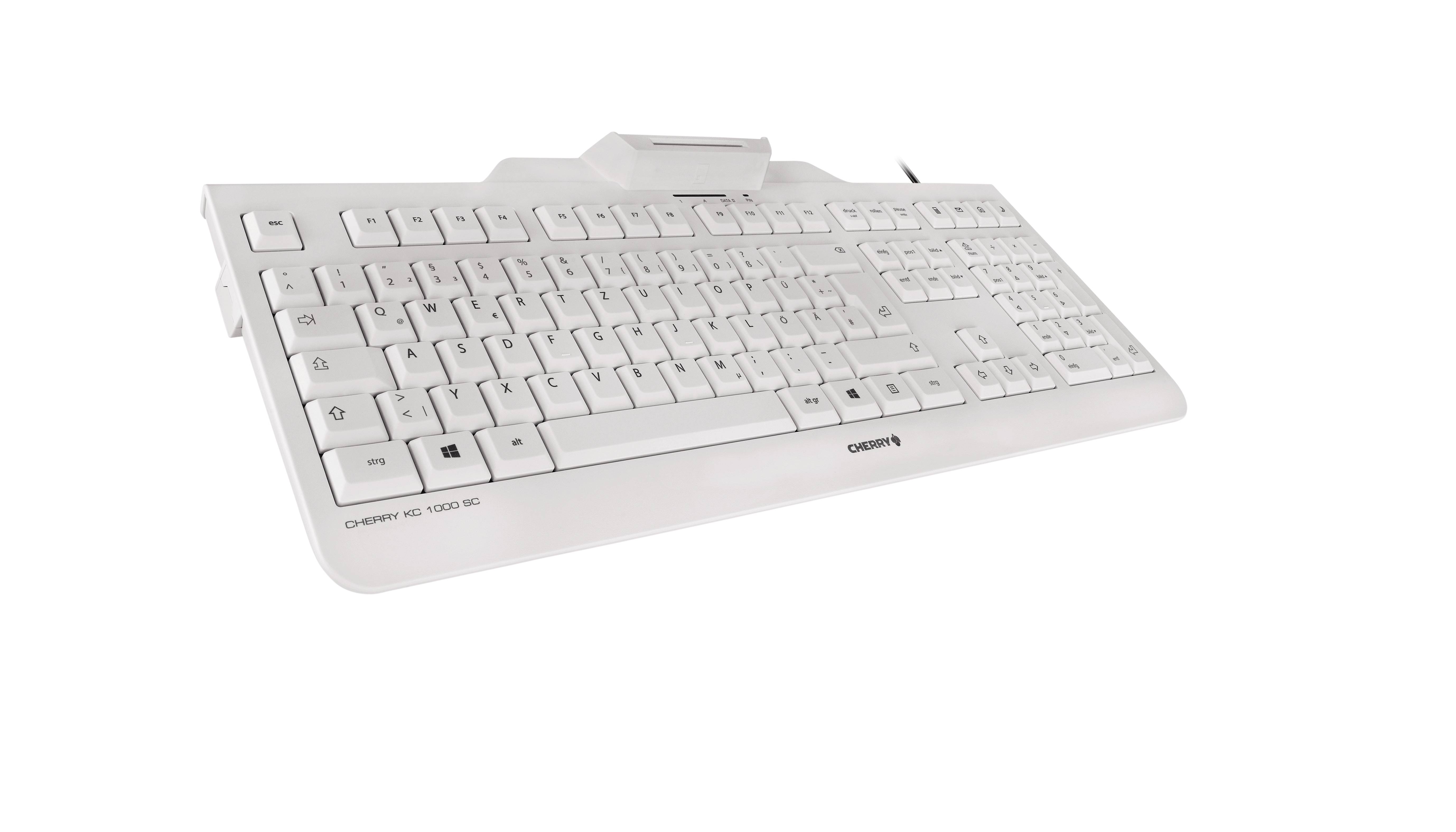 Rca Informatique - image du produit : CHERRY KC 1000 SC WHITE-GREY USB